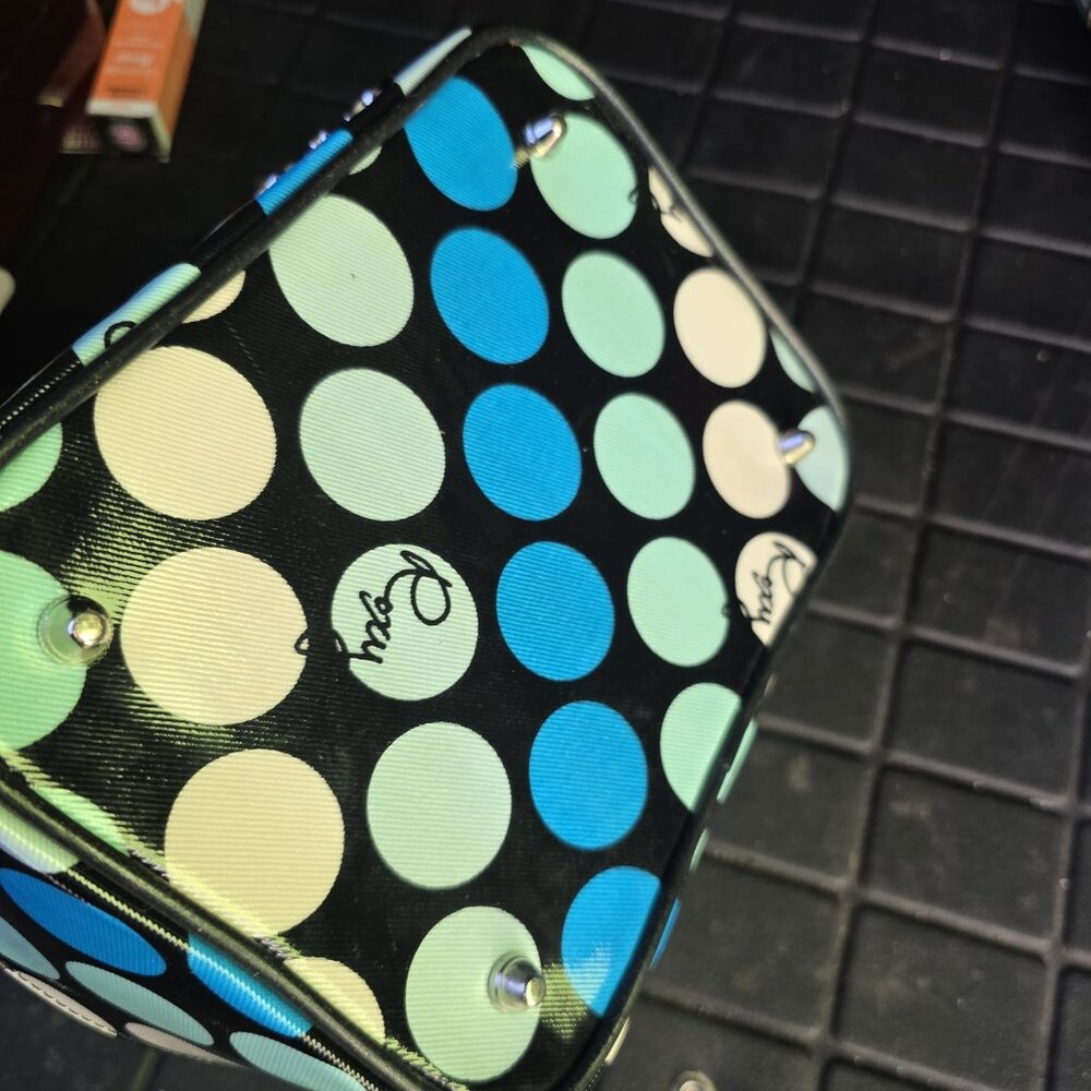 Vintage Roxy Hearts Make Up Case blue pokadots - Picture 5 of 13